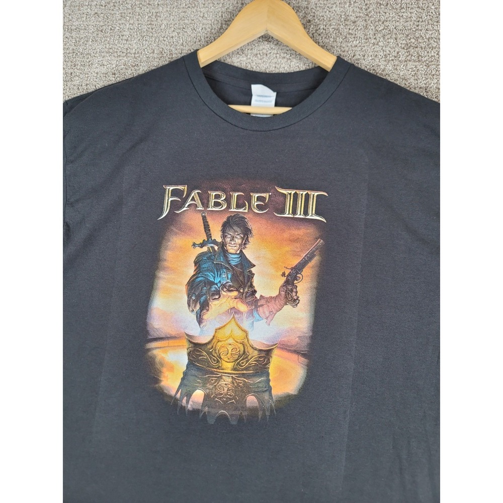Fable III T Shirt Mens XL Black Xbox 360 Video Game Promo Tee